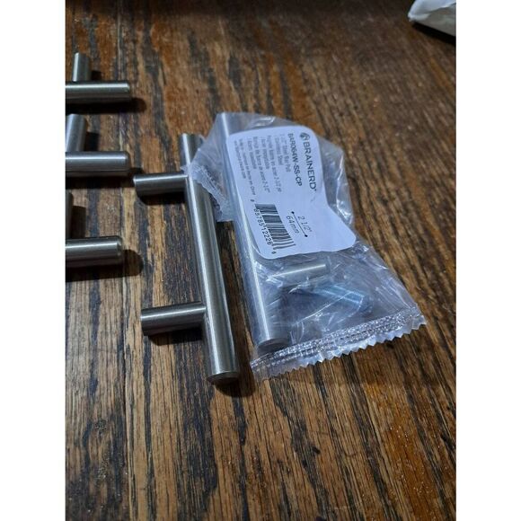 13 Brainerd Steel Bar Cabinet Drawer Pulls Handles Remodeling Furniture Refinish - Picture 3 of 3